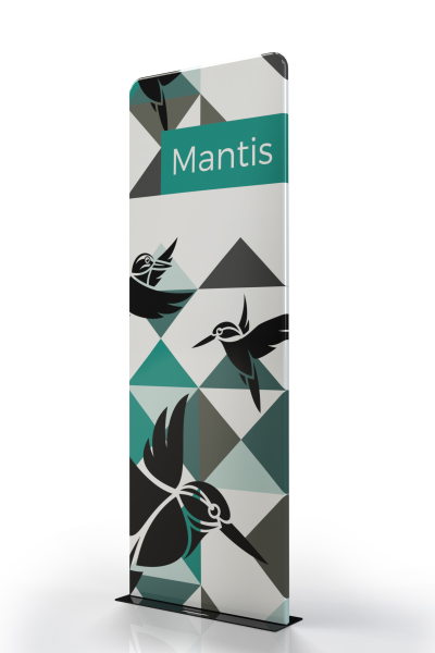 Textile Stands bieten eine Vielzahl von Displays für Ihre Bedürfnisse. Der Mantis Plate ist eine verbesserte Version des Mantis Ständers, mit einem verstärkten Sockel für zusätzliche Stabilität. Kaufen Sie unsere Displays noch heute!
